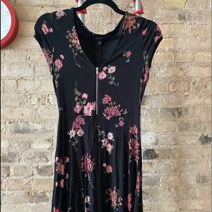 Express Black Floral Dress